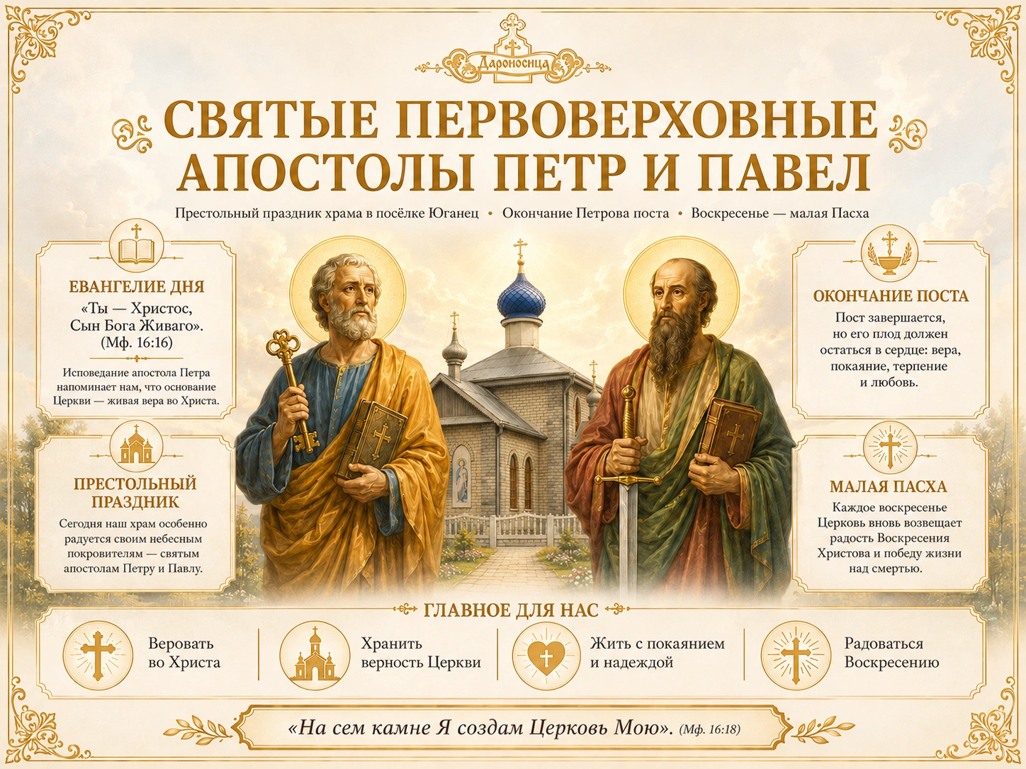 Проповедь в день престольного праздника храма