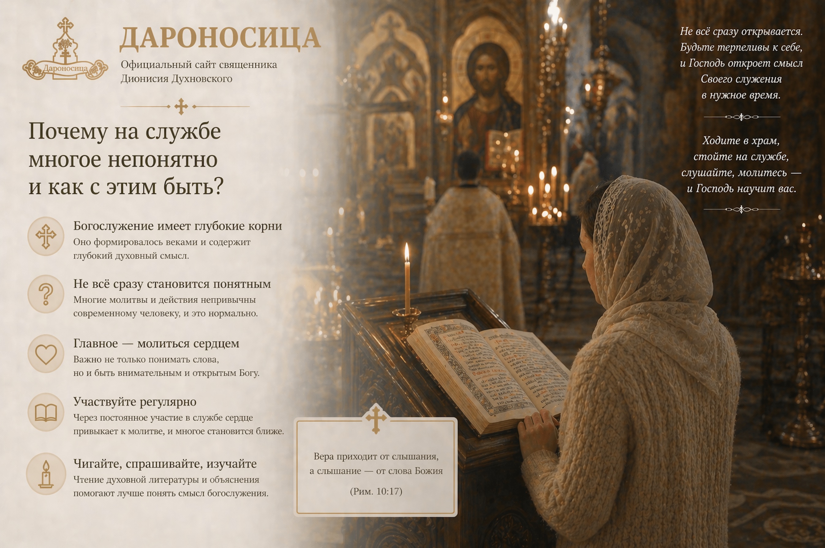 Иллюстрация к ответу: Почему на службе многое непонятно и как с этим быть?