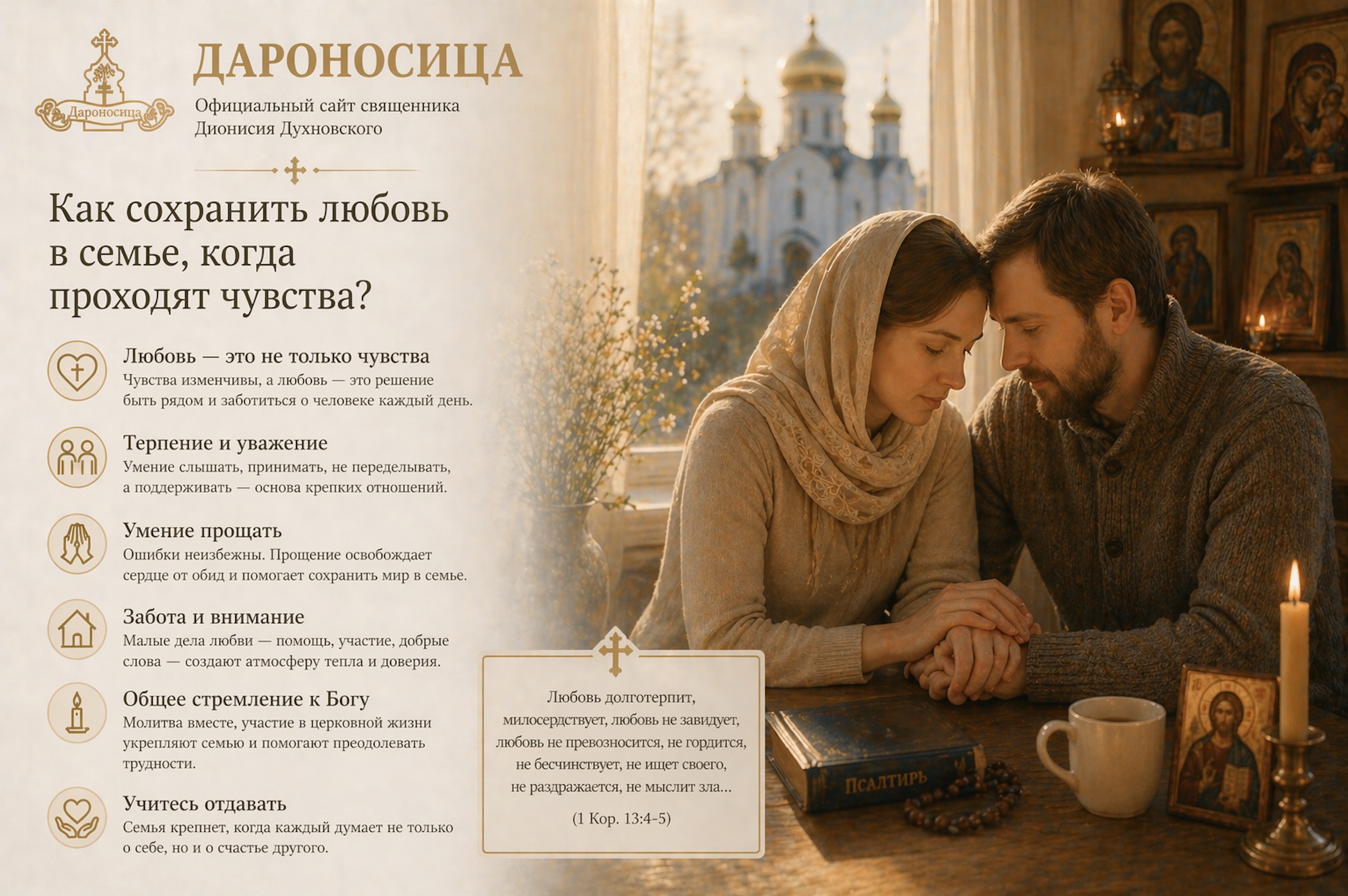 Иллюстрация к ответу: Как сохранить любовь в семье, когда проходят чувства?