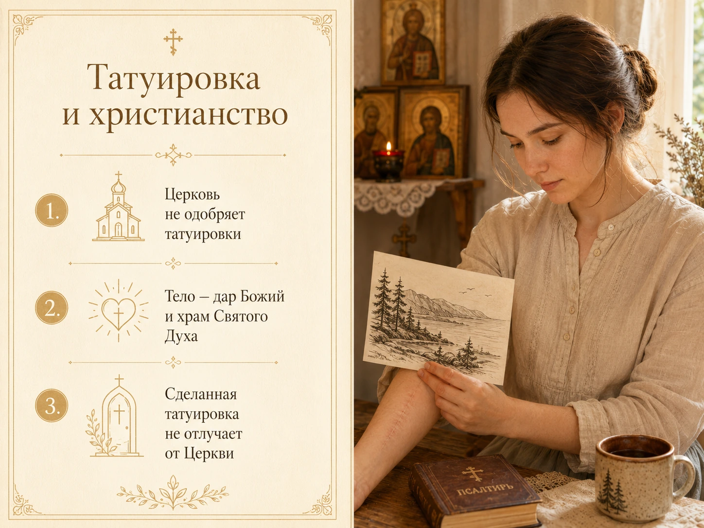 Иллюстрация к ответу: Можно ли православному христианину сделать татуировку?
