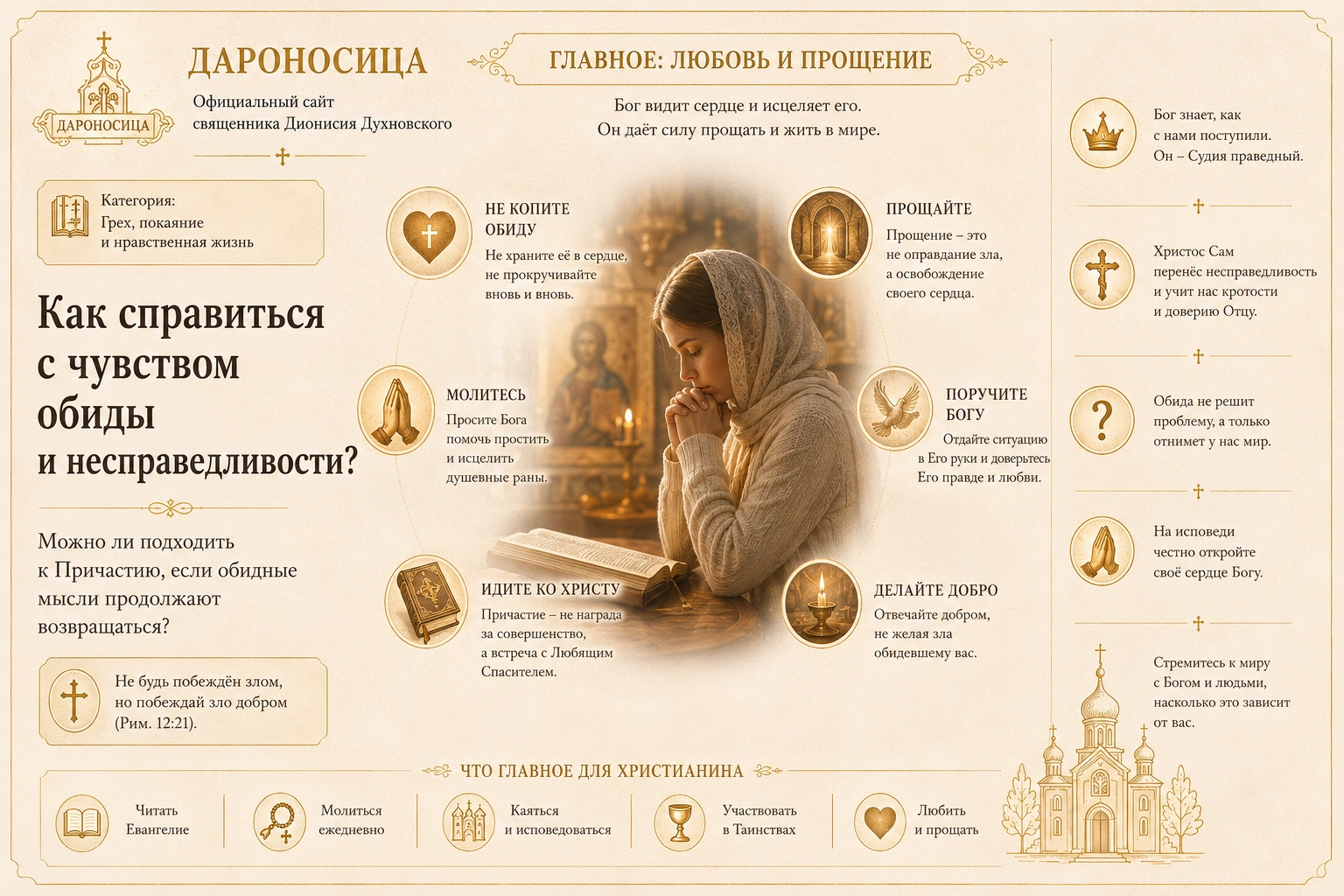 Иллюстрация к ответу: Можно ли причащаться, имея в себе обиду?
